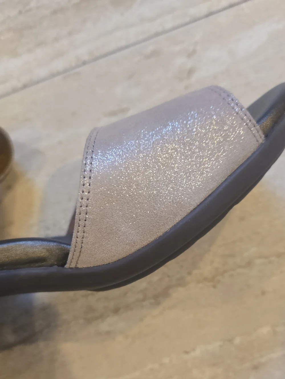 Aravon Shimmery Power Comfort Strappy Heel Sandals
